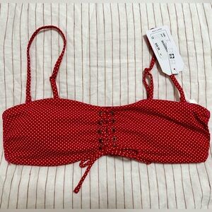 Bandeau (with removable straps) bikini top - new